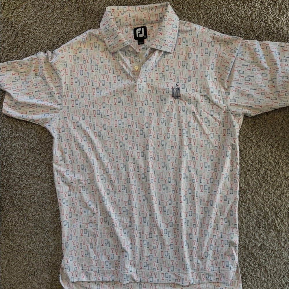 FootJoy Multicolor Patterned Polo Shirt logo’d from Olympia Fields Country Club